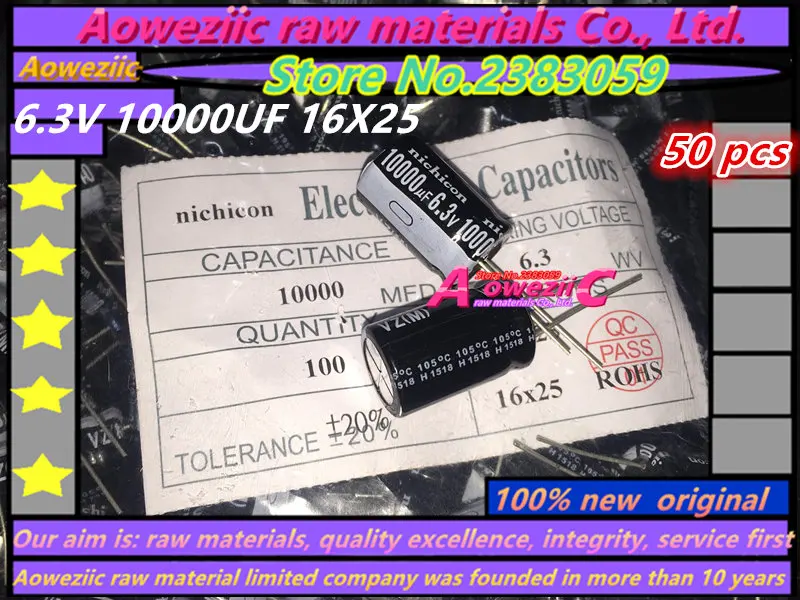 Aoweziic 50 PCS 6.3V 10000UF 16X25 high frequency low resistance electrolytic capacitor 10000UF 6.3V 16*25
Aoweziic 50 PCS 6.3V 10000UF 16X25 high frequency low resistance electrolytic capacitor 10000UF 6.3V 16*25