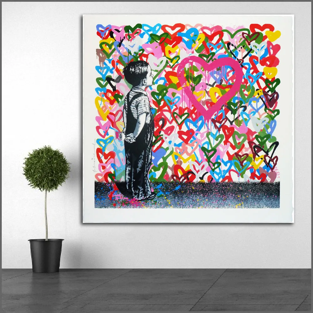 Large size Printing Oil Painting With All My Love colorful wall art canvas prints pictures for living room and bedroom No Frame
Large size Printing Oil Painting With All My Love colorful wall art canvas prints pictures for living room and bedroom No Frame