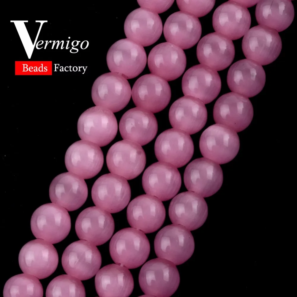 Natural Stone Beads Pink Cat Eye Smooth Round Loose Beads For Jewelry Making 4 6 8 10 12mm Pick Size Diy Bracelet 15" Minerals
Natural Stone Beads Pink Cat Eye Smooth Round Loose Beads For Jewelry Making 4 6 8 10 12mm Pick Size Diy Bracelet 15" Minerals