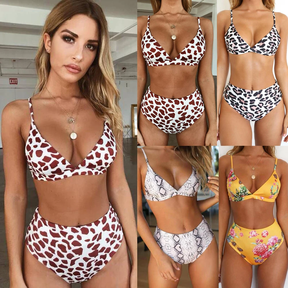 Women Sexy Leopard Print 2Pcs Holiday Bikini Set Push-Up Padded High Waist Snakeskin Swimwear Swimsuit Bathing Beachwear
Women Sexy Leopard Print 2Pcs Holiday Bikini Set Push-Up Padded High Waist Snakeskin Swimwear Swimsuit Bathing Beachwear