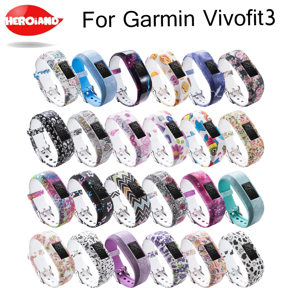 Мягкий сменный силиконовый браслет для Garmin Vivofit 3, регулируемый ремешок с декоративным рисунком для Garmin JR /JR2
Мягкий сменный силиконовый браслет для Garmin Vivofit 3, регулируемый ремешок с декоративным рисунком для Garmin JR /JR2