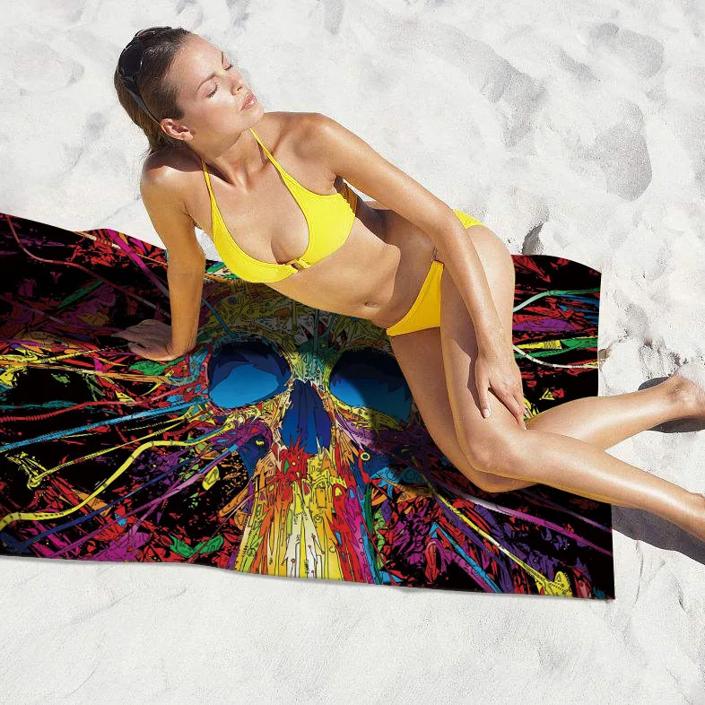 Rectangular print beach towel beautiful skull colorful new microfiber no fading creative and special gifts Home Textile
Rectangular print beach towel beautiful skull colorful new microfiber no fading creative and special gifts Home Textile