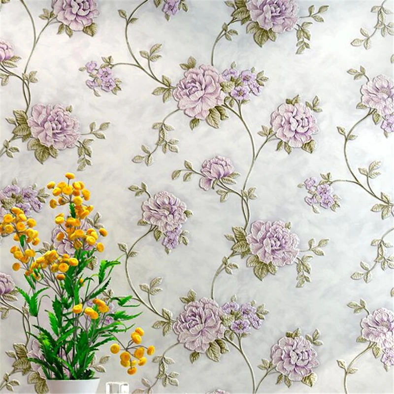 beibehang Three - dimensional American Flower Wallpaper 3D European Pastoral Non - woven Wallpaper Living Room TV Background
beibehang Three - dimensional American Flower Wallpaper 3D European Pastoral Non - woven Wallpaper Living Room TV Background