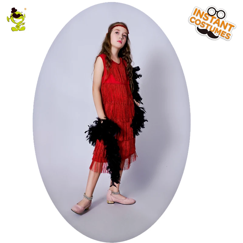 Girls Red Tassel Dresses 1920s Fringed Flapper Costume Carnival Cosplay Party Outfits Halloween Fancy Dress Up for Kids Children
Girls Red Tassel Dresses 1920s Fringed Flapper Costume Carnival Cosplay Party Outfits Halloween Fancy Dress Up for Kids Children
