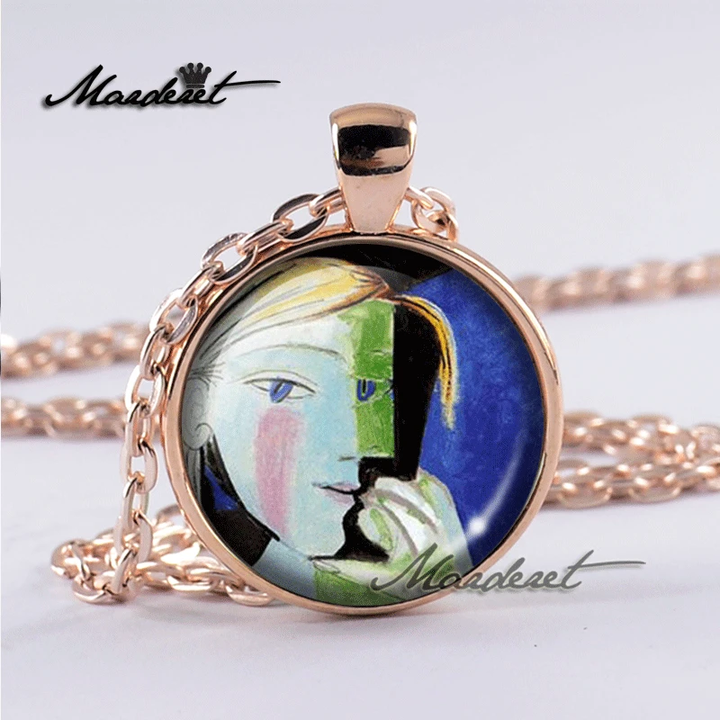 Maderet Picasso стекло кабошон ожерелье ювелирные изделия ручной работы купол