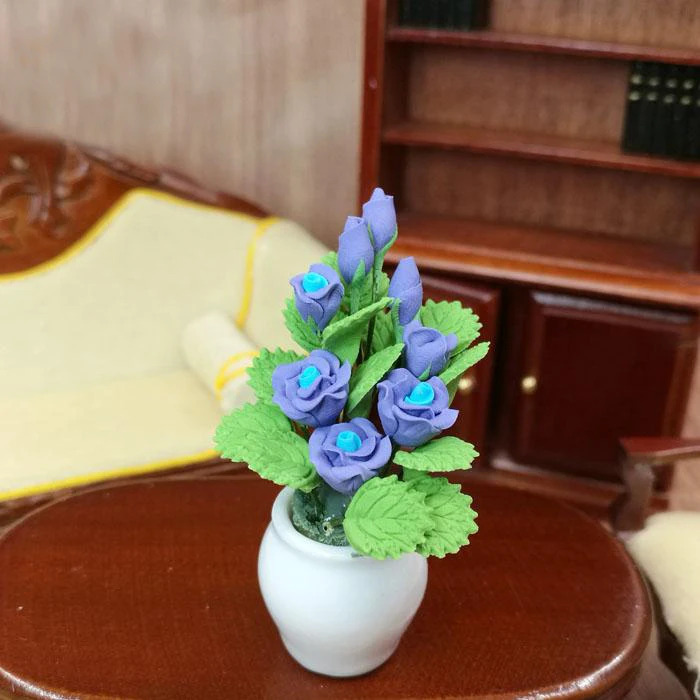A01-X483 children baby Toy 1:12 Dollhouse mini Miniature rement Doll accessories flower White porcelain pot blue rose 1pcs
A01-X483 children baby Toy 1:12 Dollhouse mini Miniature rement Doll accessories flower White porcelain pot blue rose 1pcs