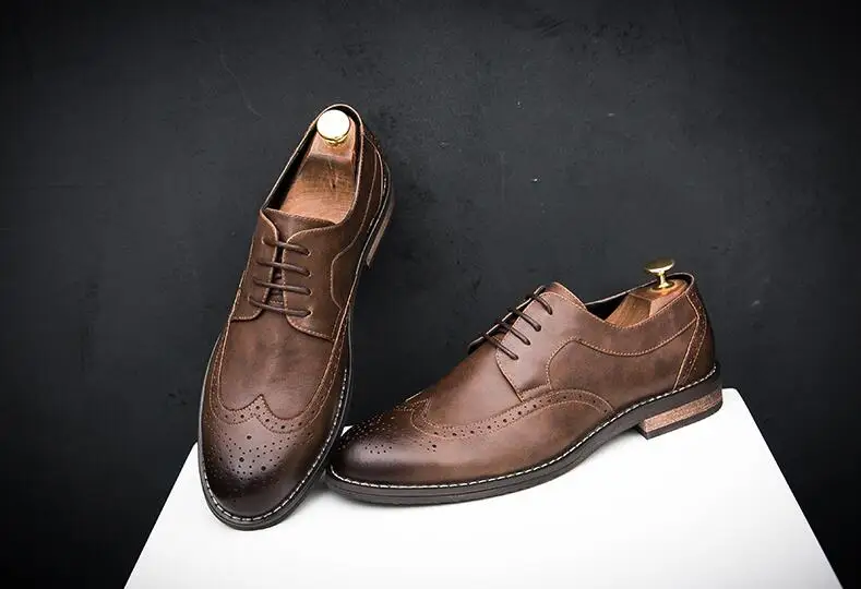 Shoes Men formal dress lace-up classical smart casual low heel carved GradientRamp brogue shoes pointed toes wedding shoes
Shoes Men formal dress lace-up classical smart casual low heel carved GradientRamp brogue shoes pointed toes wedding shoes