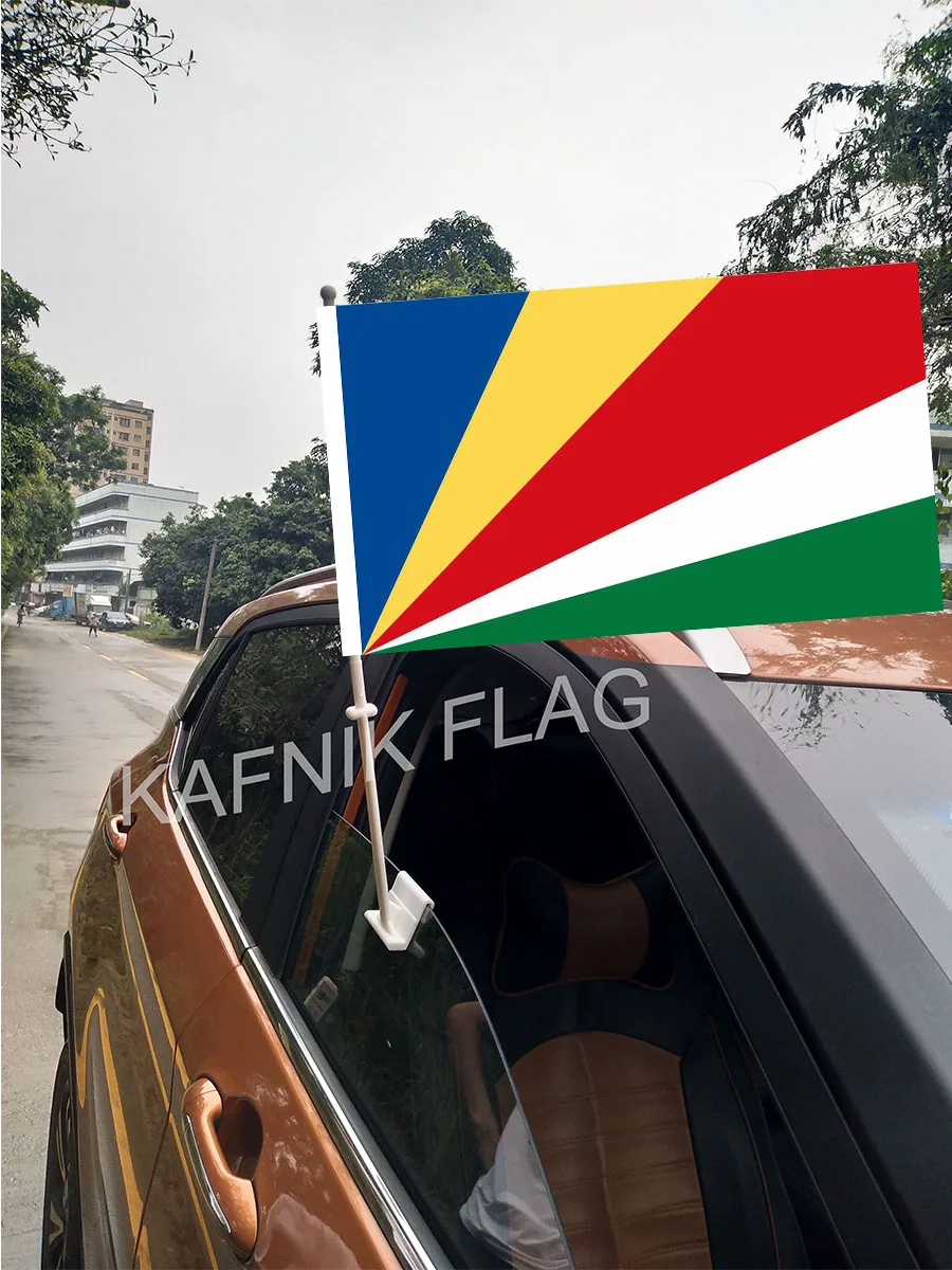KAFNIK,30*45CM Seychelles Window Car Flags and Banners Countries World Custom Flags with 43/52cm flagpole for car decoration
KAFNIK,30*45CM Seychelles Window Car Flags and Banners Countries World Custom Flags with 43/52cm flagpole for car decoration