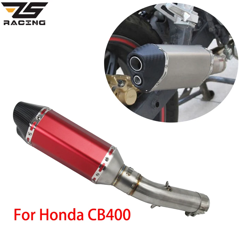 ZS Racing 35-51MM AK Universal Motorcycle Exhaust Muffler + Middle Pipe Round Muffler Set For Honda CB400 Slip-On
ZS Racing 35-51MM AK Universal Motorcycle Exhaust Muffler + Middle Pipe Round Muffler Set For Honda CB400 Slip-On