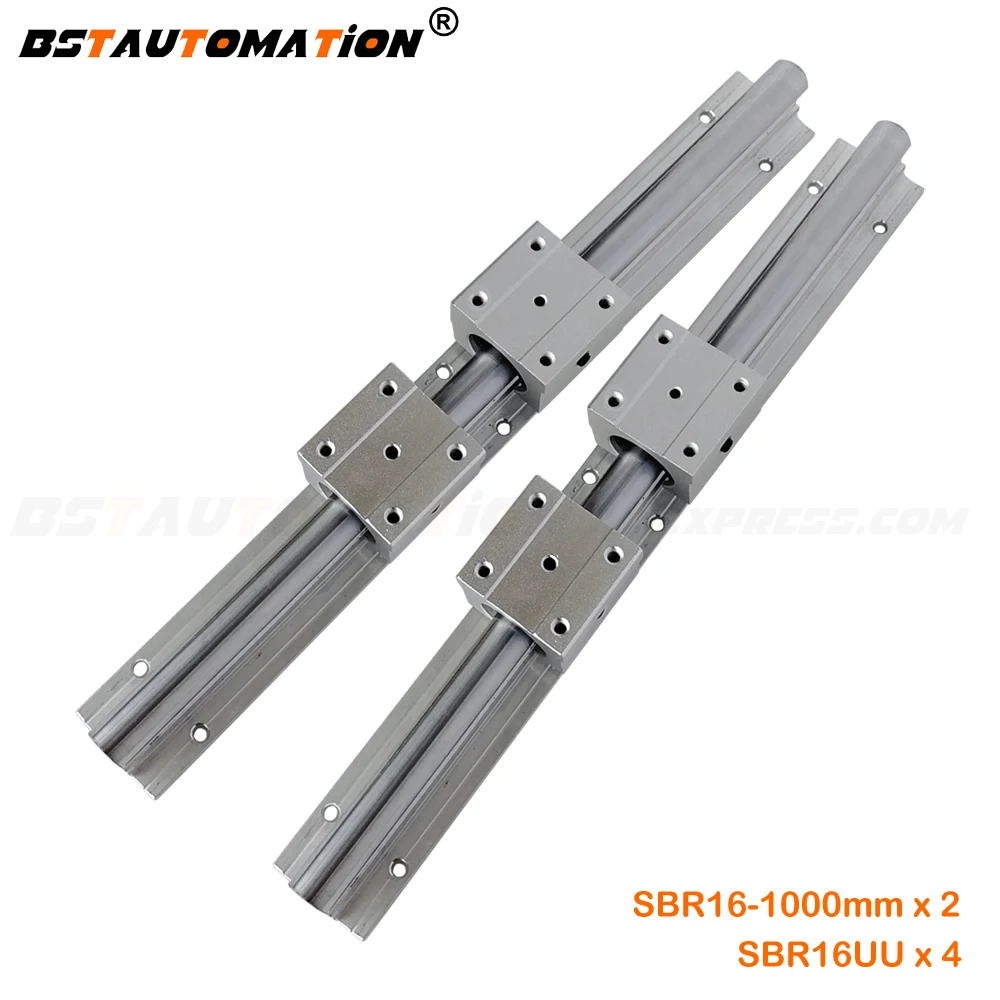 Linear Round Rail Support SBR16 1000mm SBR16UU Ball Bearing Bushing Block For DIY CNC Router Machine Tool Parts
Linear Round Rail Support SBR16 1000mm SBR16UU Ball Bearing Bushing Block For DIY CNC Router Machine Tool Parts