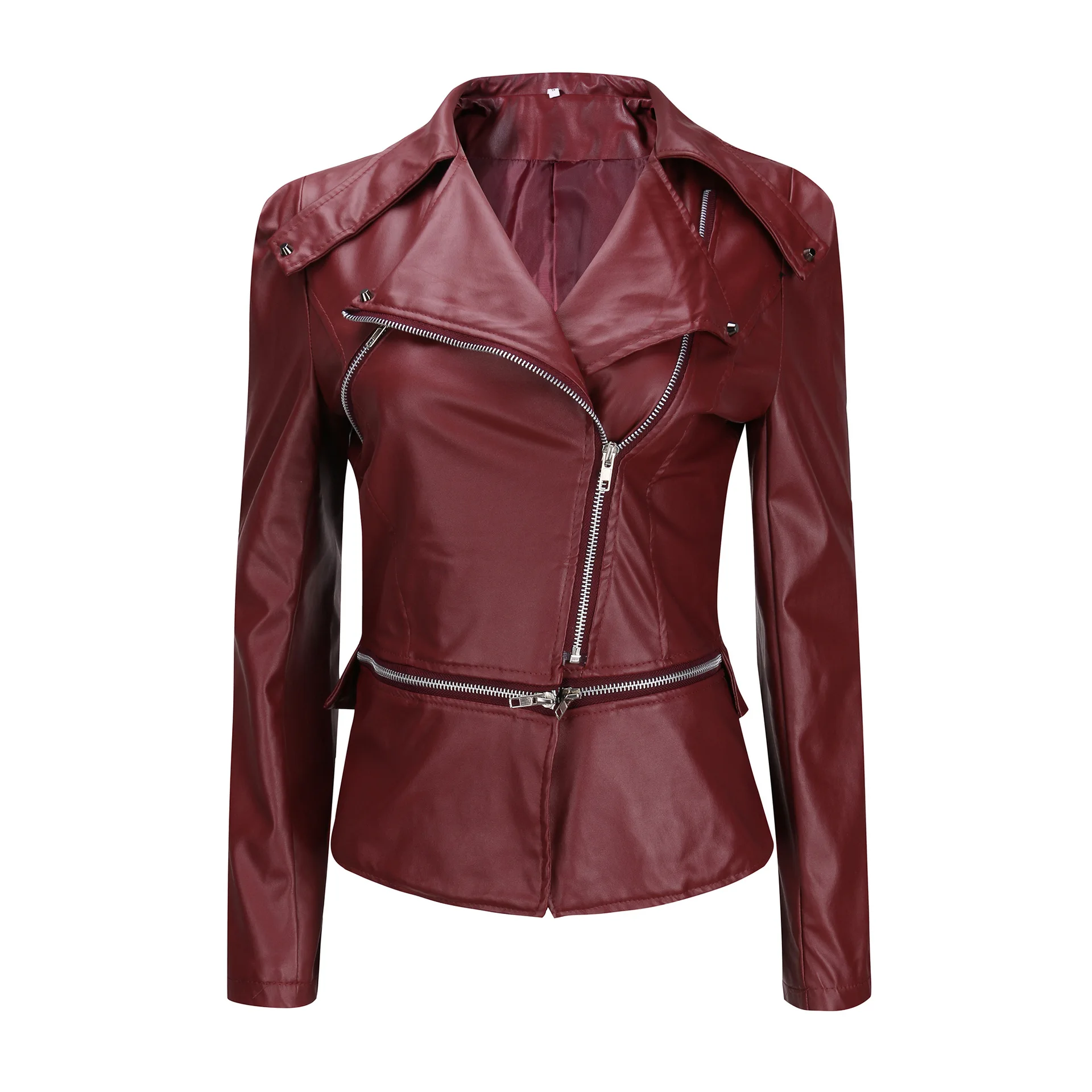 Faux Leather Jackets Women Biker Motor Zipper Fly Punk Lower Edge Detachable Casual Ladies PU Leather Outerwear Coat
Faux Leather Jackets Women Biker Motor Zipper Fly Punk Lower Edge Detachable Casual Ladies PU Leather Outerwear Coat