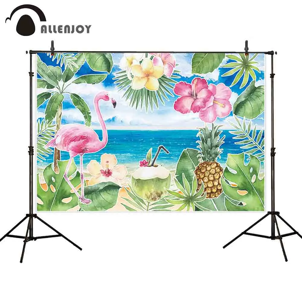 Allenjoy backgrounds for photography studio Watercolor style sky ocean beach flamingo backdrop Tropical summer Holiday photocall
Allenjoy backgrounds for photography studio Watercolor style sky ocean beach flamingo backdrop Tropical summer Holiday photocall