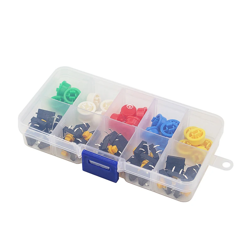 25pcs 12*12*7mm Tactile Push Button Switch Key + 25pcs Button Cap + Storage Box for Raspberry Pi Small Accessories
25pcs 12*12*7mm Tactile Push Button Switch Key + 25pcs Button Cap + Storage Box for Raspberry Pi Small Accessories