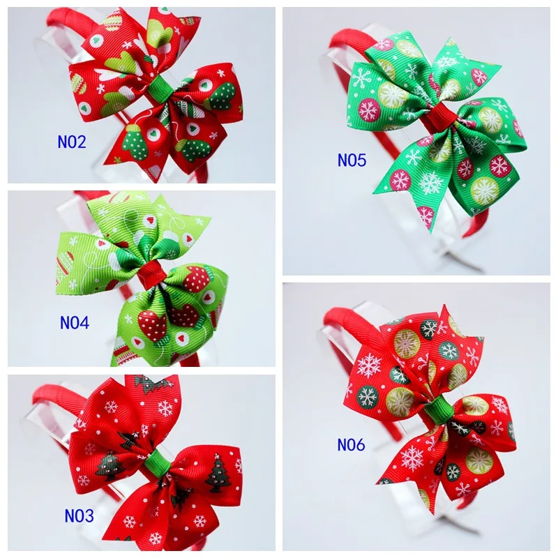 6PCS New girls Christmas gift satin ribbon bows headbands Christmas tree print bow for hair bands
6PCS New girls Christmas gift satin ribbon bows headbands Christmas tree print bow for hair bands
