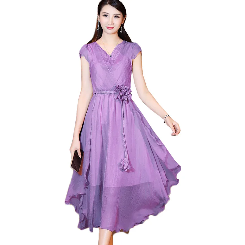 Summer Chiffon Dress Women 2019 New Fashion Bohemian Beach Dress Elegant Sweet Long Irregular With Belt Sexy Women Dresses AA659
Summer Chiffon Dress Women 2019 New Fashion Bohemian Beach Dress Elegant Sweet Long Irregular With Belt Sexy Women Dresses AA659