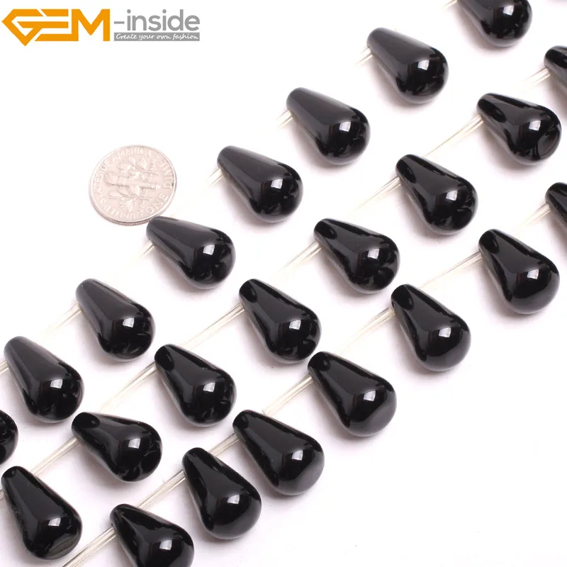 Gem-inside Natural Smooth Drop Teardrop Black Agate Stone Beads For Jewelry Making Strand 15 inches DIY Jewellery
Gem-inside Natural Smooth Drop Teardrop Black Agate Stone Beads For Jewelry Making Strand 15 inches DIY Jewellery