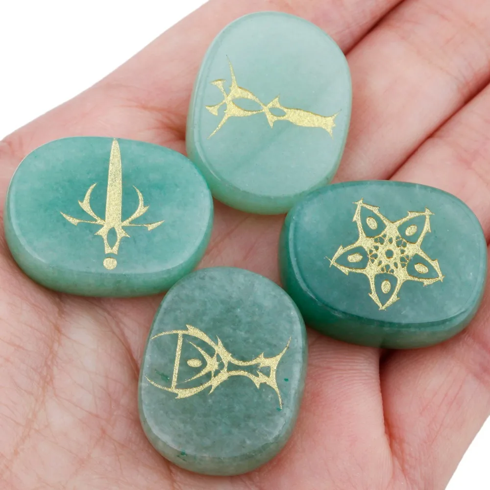 TUMBEELLUWA Crystal Engraved Tarot Symbol Palm Stone Healing Reiki Meditation Balancing,Set of 4
TUMBEELLUWA Crystal Engraved Tarot Symbol Palm Stone Healing Reiki Meditation Balancing,Set of 4