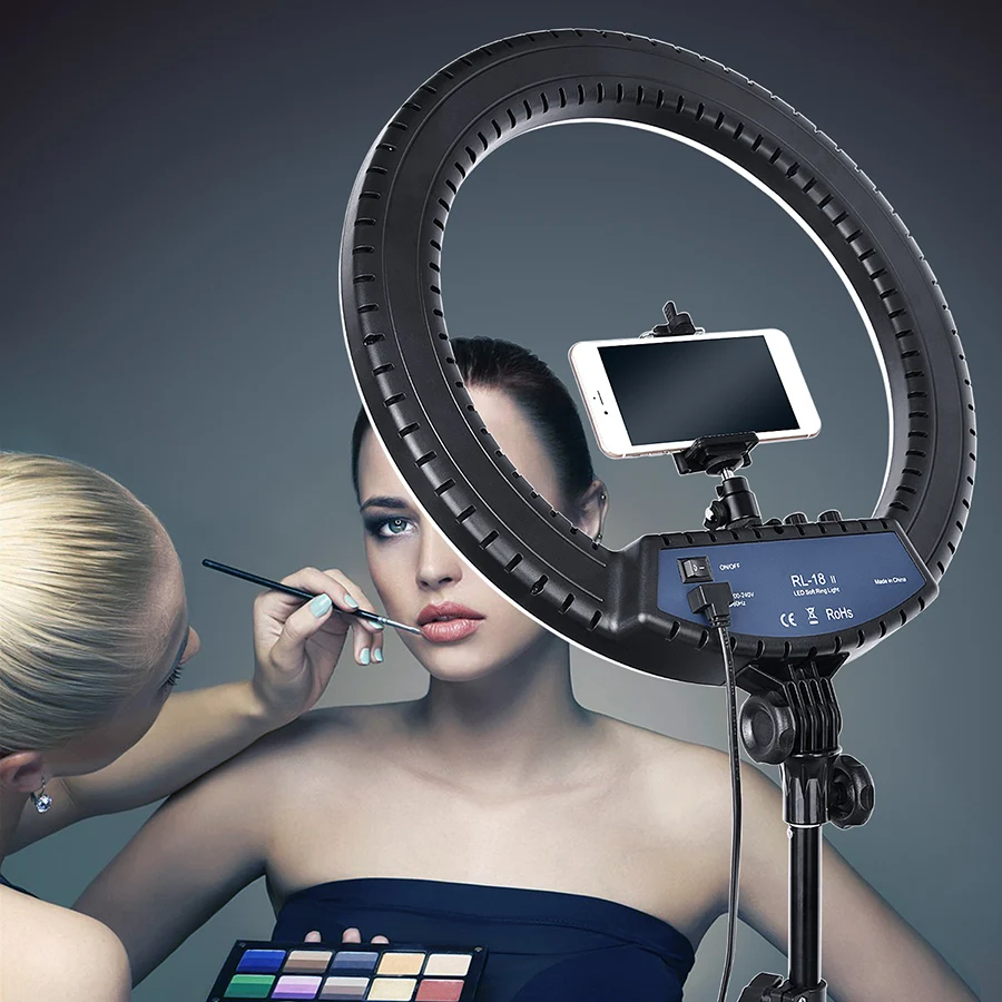 2019 18 Inch MAMEN 48W 5500k Dimmable Photography Studio LED Ring Light Lamp Tripod For Camera Photo Studio Phone Youtube Video
2019 18 Inch MAMEN 48W 5500k Dimmable Photography Studio LED Ring Light Lamp Tripod For Camera Photo Studio Phone Youtube Video