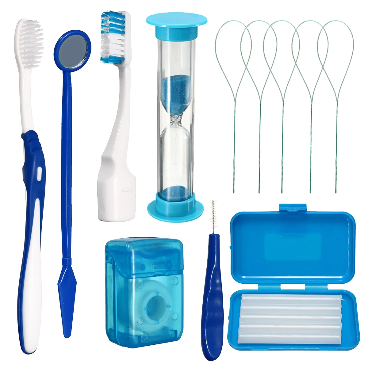 8Pcs/Set Dental Teeth Orthodontic Kits Oral Cleaning Care Interdental Brush Floss Thread Wax Mirror Whitening Tool Suit 4 Colors
8Pcs/Set Dental Teeth Orthodontic Kits Oral Cleaning Care Interdental Brush Floss Thread Wax Mirror Whitening Tool Suit 4 Colors