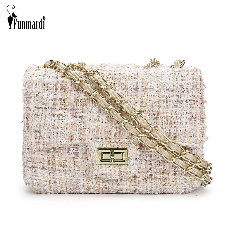 FUNMARDI Fashion Chain Famous Shoulder Bags Woolen Women Bag Woolen Designer Winter Small Bag Female Crossbody Bags WLHB1806
FUNMARDI Fashion Chain Famous Shoulder Bags Woolen Women Bag Woolen Designer Winter Small Bag Female Crossbody Bags WLHB1806