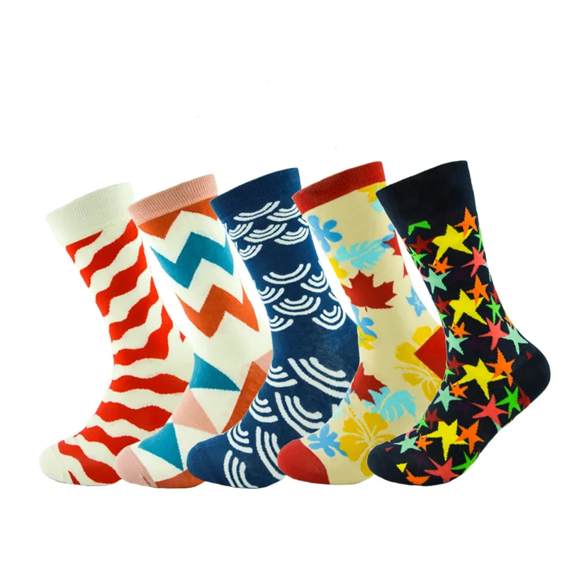Hot 5 pairs/Lot new styles cotton socks for man Harajuku tide dress couple colored gift socks for Valentine holiday
Hot 5 pairs/Lot new styles cotton socks for man Harajuku tide dress couple colored gift socks for Valentine holiday
