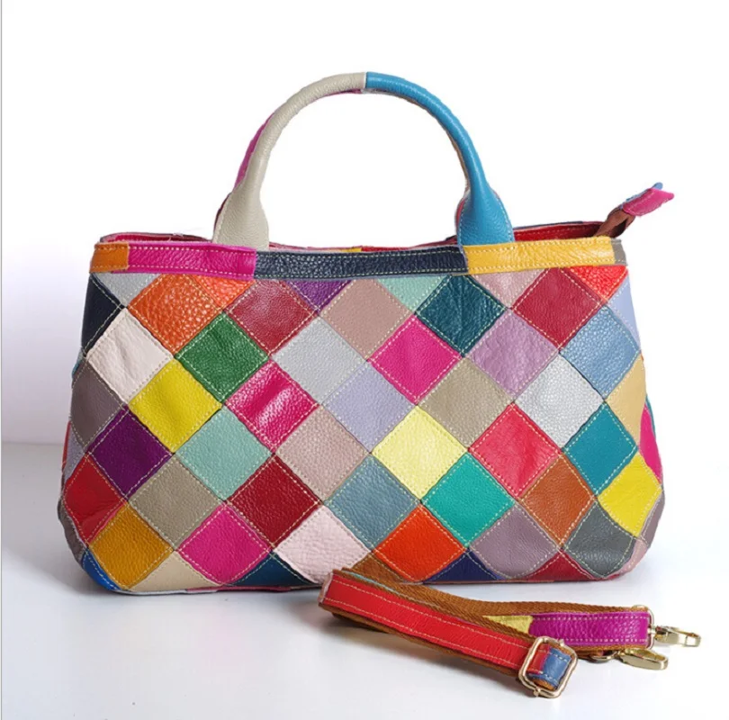 Women Shoulder Handbag Bags Plaid Genuine Leather 2019 Casual Totes Bags Brand Designer Panelled Travel Messenger Bag Female
Women Shoulder Handbag Bags Plaid Genuine Leather 2019 Casual Totes Bags Brand Designer Panelled Travel Messenger Bag Female
