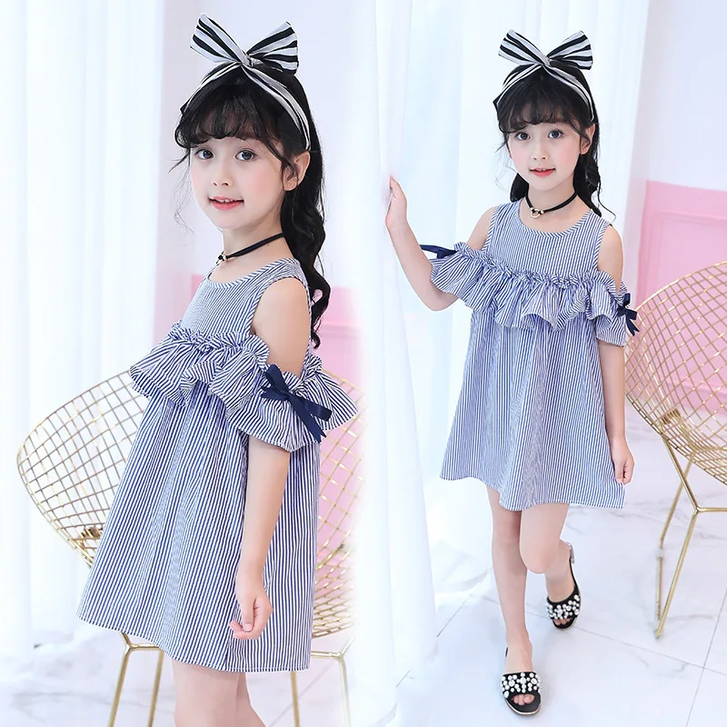 HANQIYAHULI new 2021 summer brand baby girl dress Bare shoulder stripe dress casual cute princess dresses for girls 2-9years
HANQIYAHULI new 2021 summer brand baby girl dress Bare shoulder stripe dress casual cute princess dresses for girls 2-9years