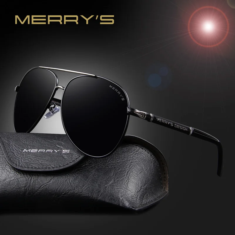 

MERRY'S Fashion Classic Brand Design Sunglasses Men HD Polarized Aluminum Driving Sun glasses for Men Luxury Shades UV400 S'8728