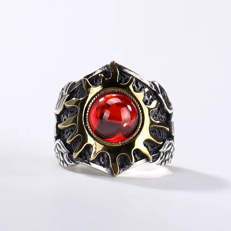 2018 Fashion Silver S925 Pure Silver Sun God Retro Personality Domineering Male Opening Ring Ring Thai Silver Wholesale
2018 Fashion Silver S925 Pure Silver Sun God Retro Personality Domineering Male Opening Ring Ring Thai Silver Wholesale