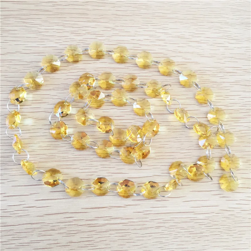 Topaz 14mm 100m Octagonal Beads Chain Crystal Prisms Chandelier Parts Wedding Party Decorate Accessories Window Hanging Pendants
Topaz 14mm 100m Octagonal Beads Chain Crystal Prisms Chandelier Parts Wedding Party Decorate Accessories Window Hanging Pendants