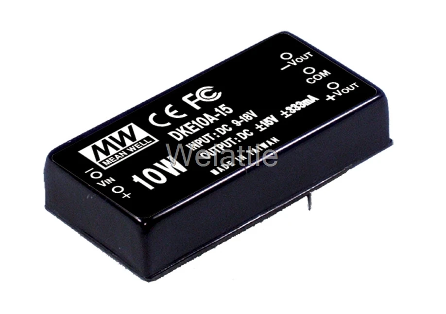MEAN WELL original DKE10C-15 15V 333mA meanwell DKE10 15V 10W DC-DC Regulated Dual Output Converter
MEAN WELL original DKE10C-15 15V 333mA meanwell DKE10 15V 10W DC-DC Regulated Dual Output Converter