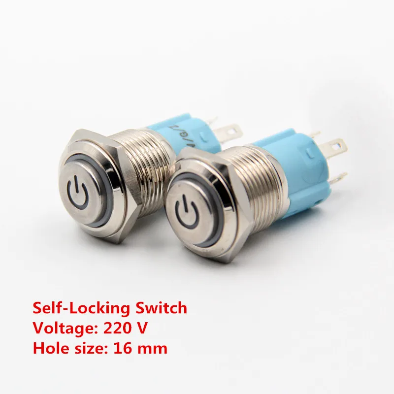 1PCS/LOT YT1053 16 mm Metal Push Button Switch Self-Locking Switch Whith 5 Colors LED Power Symbol 220V Convexity
1PCS/LOT YT1053 16 mm Metal Push Button Switch Self-Locking Switch Whith 5 Colors LED Power Symbol 220V Convexity