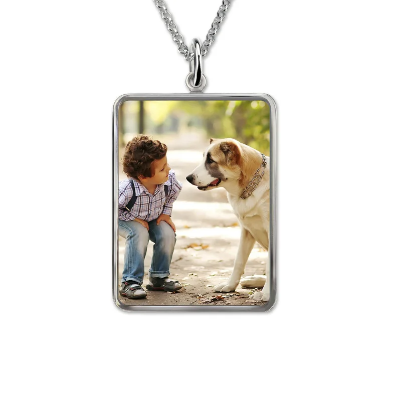 Sterling Silver Rectangle Colour Photography Necklace Customized Photo Keepsake Picture Necklace Mother Necklace
Sterling Silver Rectangle Colour Photography Necklace Customized Photo Keepsake Picture Necklace Mother Necklace