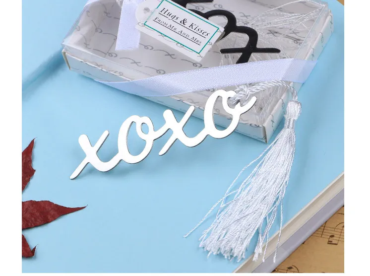 Silver Stainless Steel Bookmark 'xoxo' Bookmarks With Tassels New fashion beautiful wedding gifts Wedding Favors W8277
Silver Stainless Steel Bookmark 'xoxo' Bookmarks With Tassels New fashion beautiful wedding gifts Wedding Favors W8277