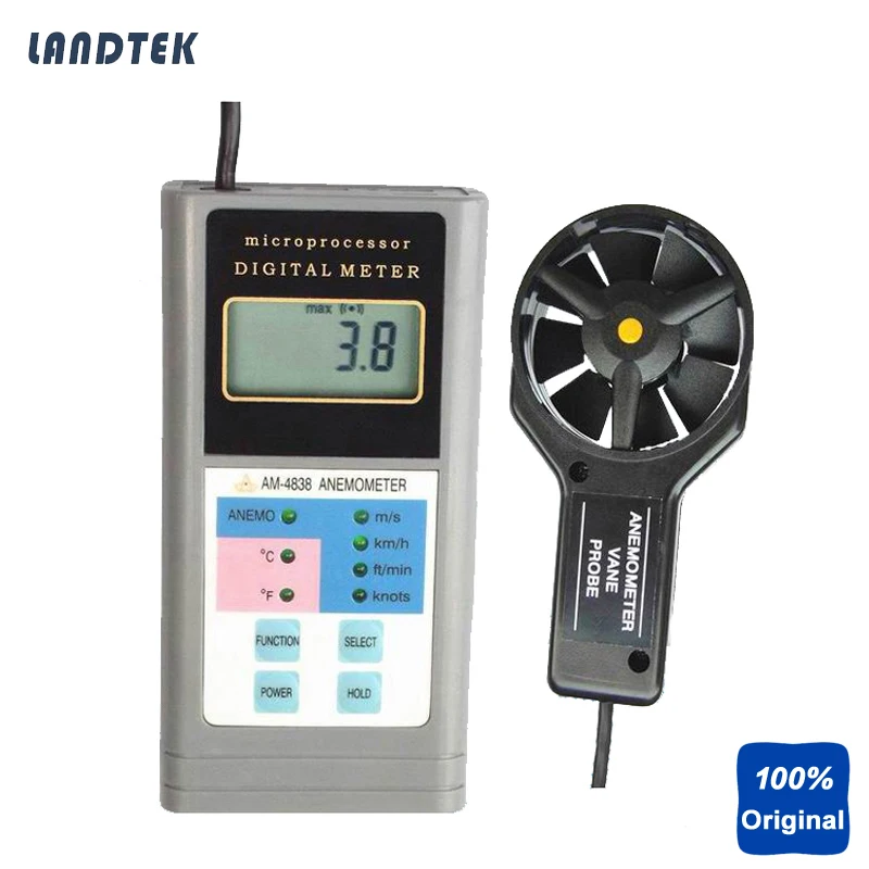 Цифровой портативный тестер ветра анемометр регистратор данных AM 4838|anemometer data