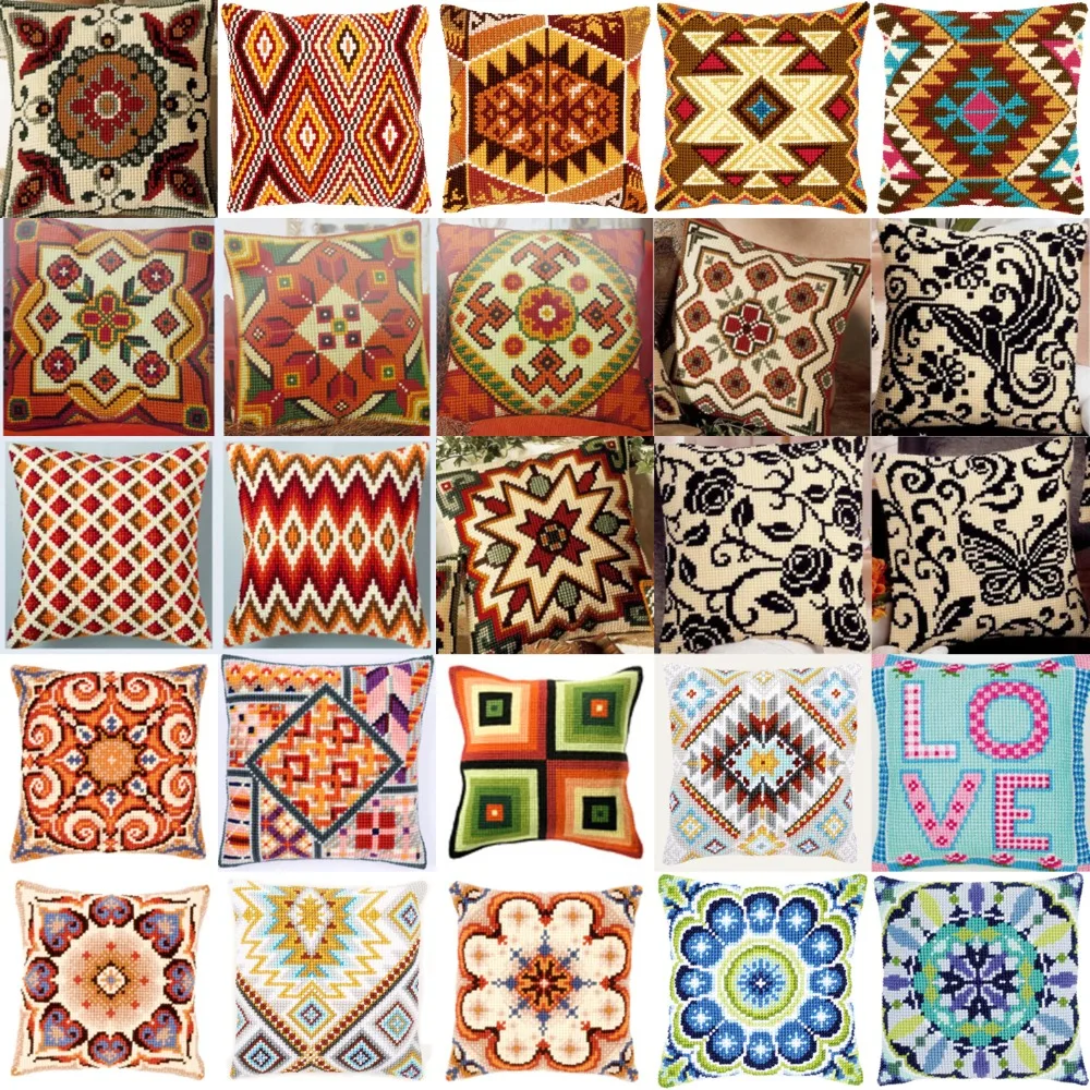 1patterns 411 DIY Needlework Kit Acrylic Yarn Embroidery Pillow Tapestry Canvas Cushion Front Cross Stitch Pillowcase-
1patterns 411 DIY Needlework Kit Acrylic Yarn Embroidery Pillow Tapestry Canvas Cushion Front Cross Stitch Pillowcase-