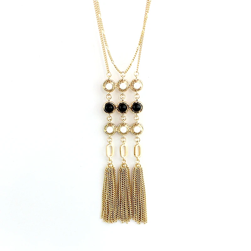 YADA Boho Jewelry Gold Chain Tassel Necklace Women 2016 Black Bead Choker Necklaces & Pendants Collares Sne160059
YADA Boho Jewelry Gold Chain Tassel Necklace Women 2016 Black Bead Choker Necklaces & Pendants Collares Sne160059