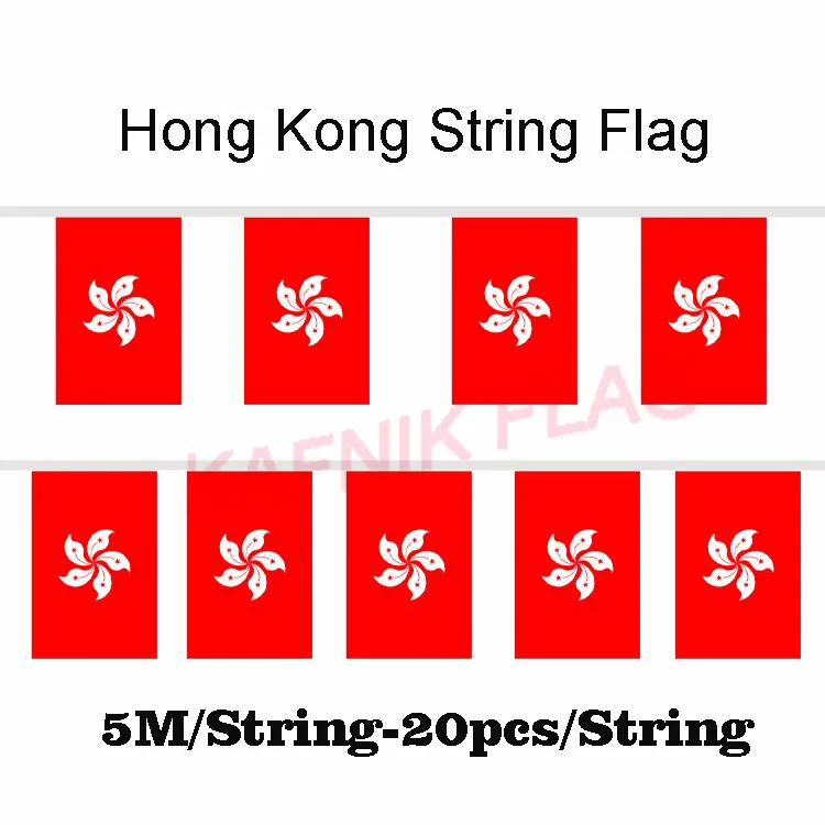 KAFNIK,5 meters 20 faces 14*21CM Hong Kong String Flag Banner Bar For Party Decoration/World Event Carnival Decor
KAFNIK,5 meters 20 faces 14*21CM Hong Kong String Flag Banner Bar For Party Decoration/World Event Carnival Decor