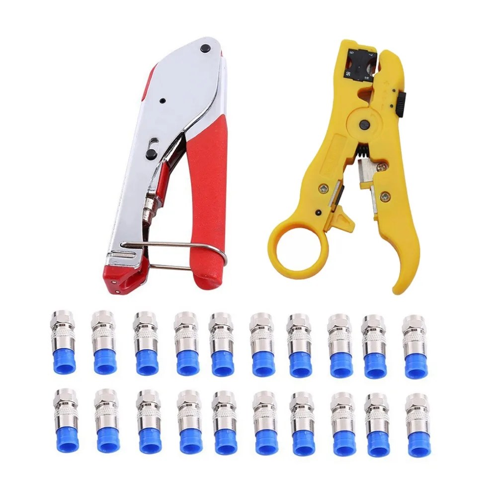 F Head Press Plier Crimping Pliers Coaxial Cable Wire Kit Crimping Tool Crimper Alicate Stripping Spanner Seperator Set
F Head Press Plier Crimping Pliers Coaxial Cable Wire Kit Crimping Tool Crimper Alicate Stripping Spanner Seperator Set