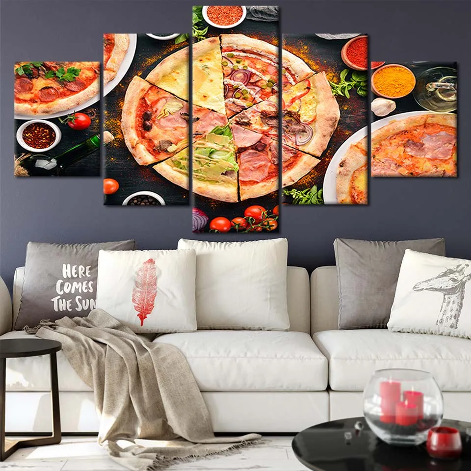 Prints Pictures 5 Panel Home Wall Art Modular Poster Food Pizza Fruit Tomatoes Modern Painting Canvas Living Room Decoratin
Prints Pictures 5 Panel Home Wall Art Modular Poster Food Pizza Fruit Tomatoes Modern Painting Canvas Living Room Decoratin