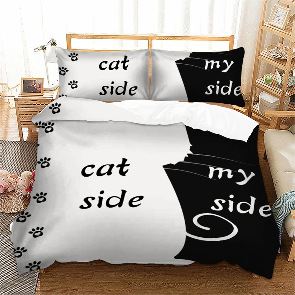 Cat side my side Bedding set Duvet Cover With Pillowcases Twin Full Queen King Home 3pcs home textile
Cat side my side Bedding set Duvet Cover With Pillowcases Twin Full Queen King Home 3pcs home textile