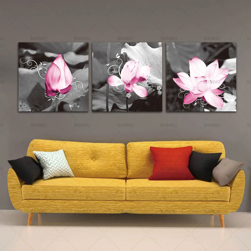 3PCS Wall Art Picture Print Pink Lotus Black&White Background on Canvas Painting Poster Home Decor for Bedroom Decoration
3PCS Wall Art Picture Print Pink Lotus Black&White Background on Canvas Painting Poster Home Decor for Bedroom Decoration