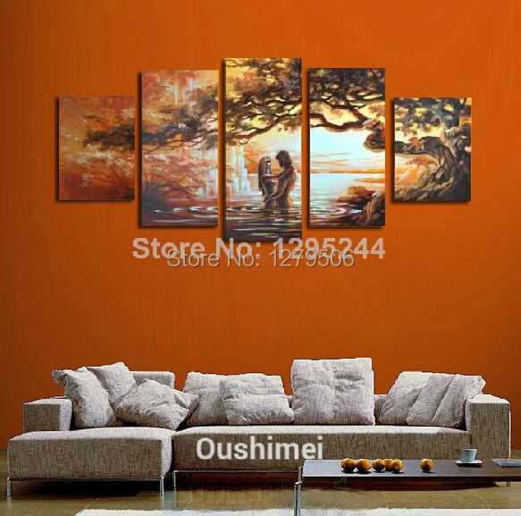 5 Pcs/set 100% Hand-painted Lovers Shower Art Decoration Oil Painting On Canvas Wall Pictures For Living Room
5 Pcs/set 100% Hand-painted Lovers Shower Art Decoration Oil Painting On Canvas Wall Pictures For Living Room