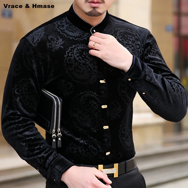 Dragon Pattern Print Shirts For Men Fashion Casual Long Sleeve Autumn 2023 High Quality Velvet Soft Comfortable Camisa Masculina
Dragon Pattern Print Shirts For Men Fashion Casual Long Sleeve Autumn 2023 High Quality Velvet Soft Comfortable Camisa Masculina