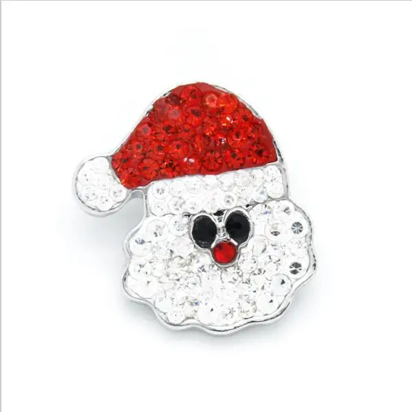 

HQ 20pcs/lot Santa Claus christmas ginger snap button for 18mm snaps bracelet&bangles chrams DIY snap jewelry