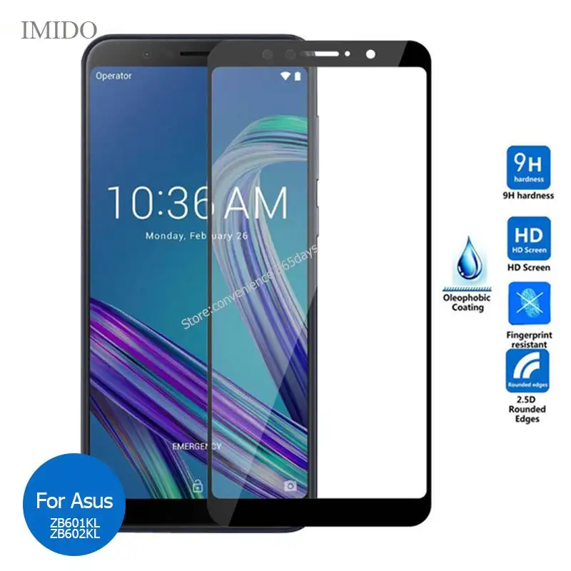 Для Asus Zenfone Max Pro M1 полное покрытие закаленное стекло Защита экрана 9H все корпуса