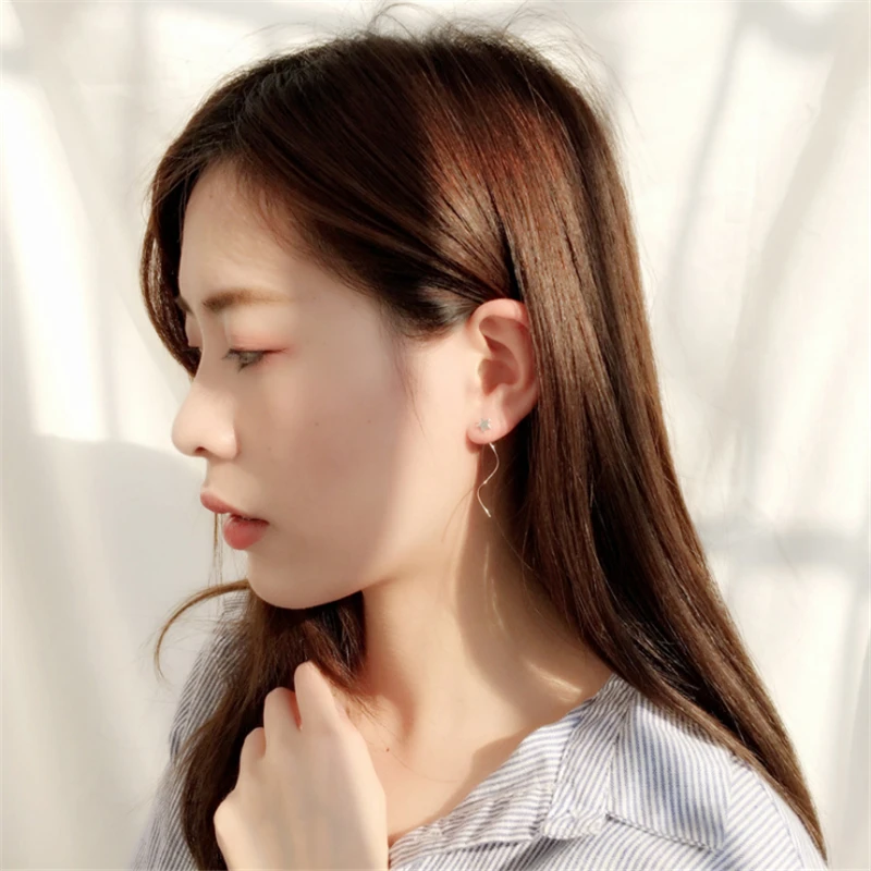 HEYLUOKE New Fashion Earrings For Women Party Jewelry Star Long Tassel Wave Chain Ear Line Earring Gift
HEYLUOKE New Fashion Earrings For Women Party Jewelry Star Long Tassel Wave Chain Ear Line Earring Gift