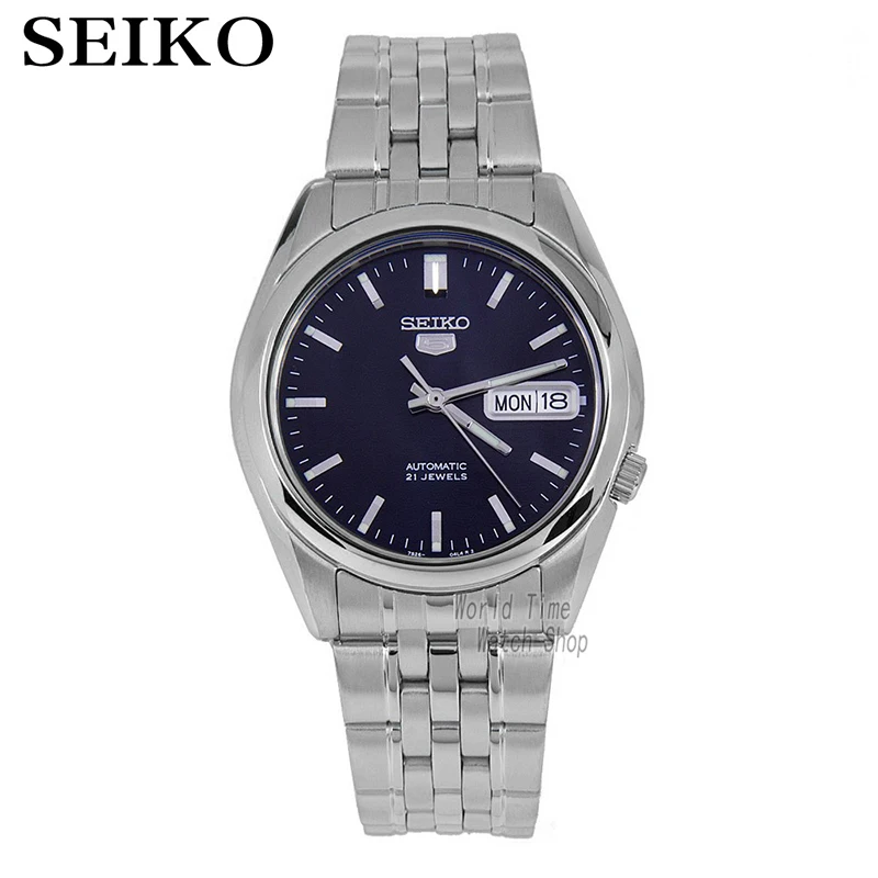 SEIKO Watch No. 5 Automati Mechanical steel waterproof men watch Dual language calendar SNK355K1 SNK357K1
SEIKO Watch No. 5 Automati Mechanical steel waterproof men watch Dual language calendar SNK355K1 SNK357K1