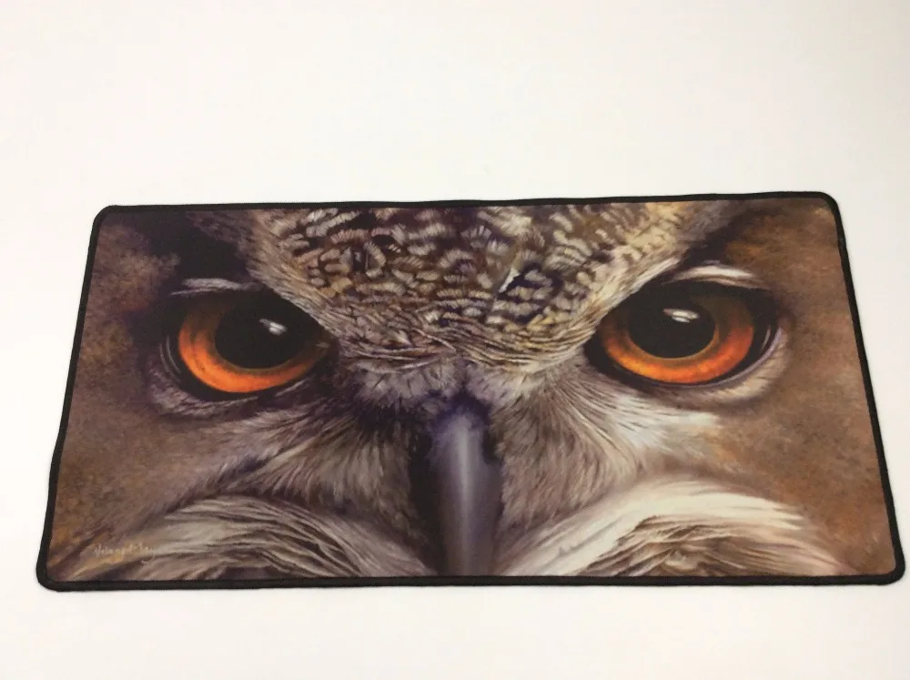 Коврик для мыши Mairuige с изображением совы и черных глаз большой коврик из