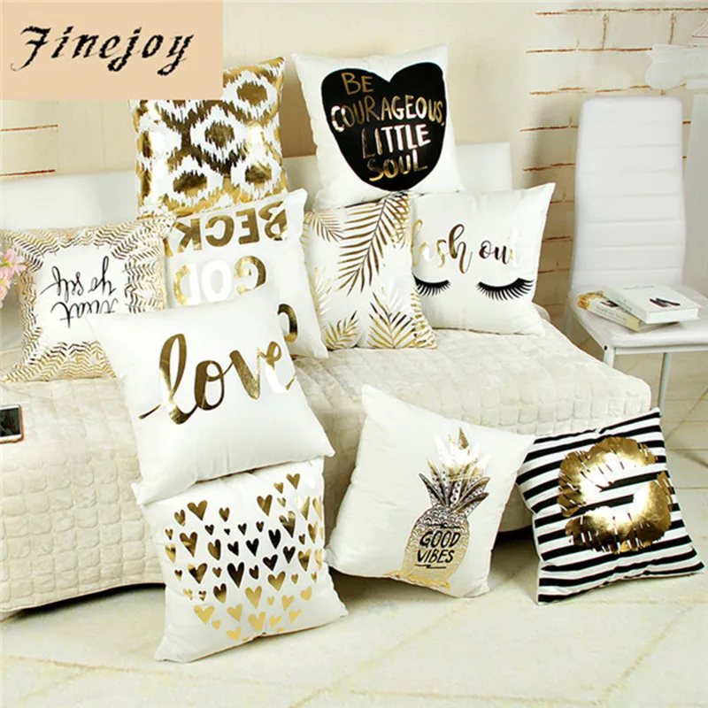 fine joy 45x45 cm Bronzing Cushion Cover Christmas Printed Pineapple Tropical Pillowcase Home Decorative Sofa Pillows Cover
fine joy 45x45 cm Bronzing Cushion Cover Christmas Printed Pineapple Tropical Pillowcase Home Decorative Sofa Pillows Cover